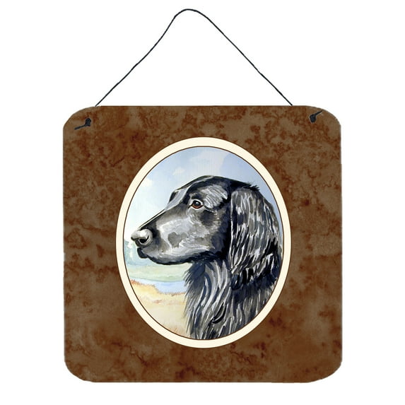 Carolines Treasures 7064DS66 Flat Coated Retriever Wall or Door Hanging Prints 6x6 multicolor