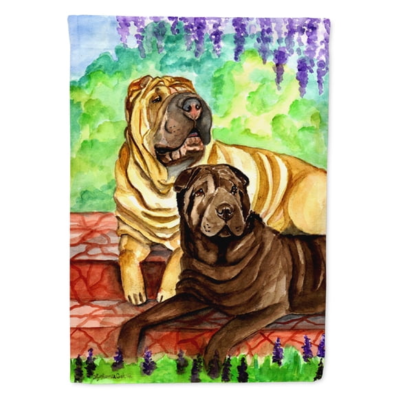 Carolines Treasures 7070-FLAG-PARENT Shar Pei Patio Peis Flag  multicolor