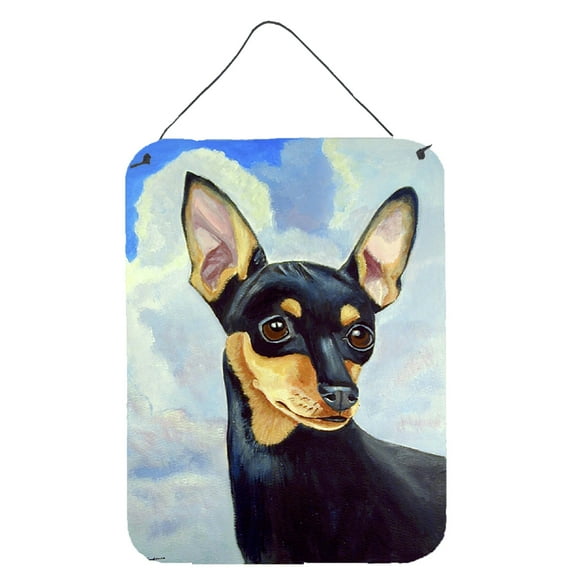 Carolines Treasures 7073DS1216 Min Pin Black and Tan Wall or Door Hanging Prints 12x16 multicolor