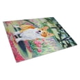 thumbnail image 1 of Carolines Treasures 7077LCB Pembroke Corgi Springtime Glass Cutting Board Large 12H x 16W multicolor, 1 of 2