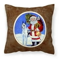 thumbnail image 1 of Carolines Treasures 7083PW1414 Harlequin Great Dane with Santa Claus Fabric Decorative Pillow  14Hx14W multicolor, 1 of 4