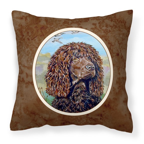 Carolines Treasures 7089PW1414 Irish Water Spaniel Fabric Decorative Pillow  14Hx14W multicolor