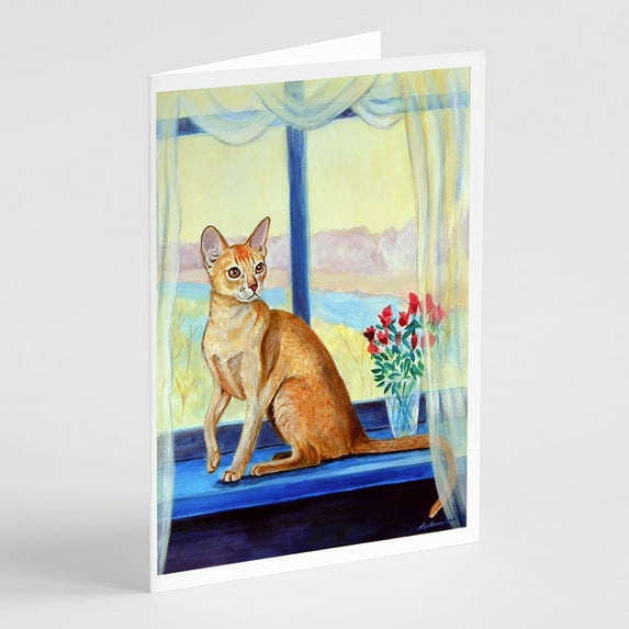 Cat Greeting Cards and Envelopes Pack of 8