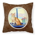 thumbnail image 1 of Carolines Treasures 7091PW1414 Cat Fabric Decorative Pillow, 14 x 3 x 14 in., 1 of 2