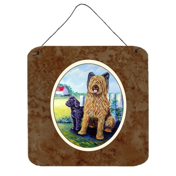 Carolines Treasures 7092DS66 Briard Wall or Door Hanging Prints 6x6 multicolor