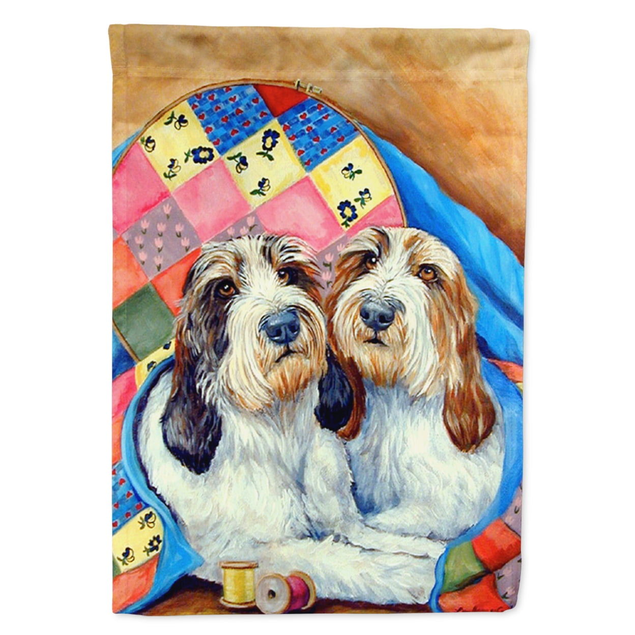 Carolines Treasures 7095-FLAG-PARENT Petit Basset Griffon Vendeen PBGV Flag  multicolor