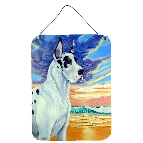 Carolines Treasures 7098DS1216 Harelquin Great Dane Wall or Door Hanging Prints 12x16 multicolor