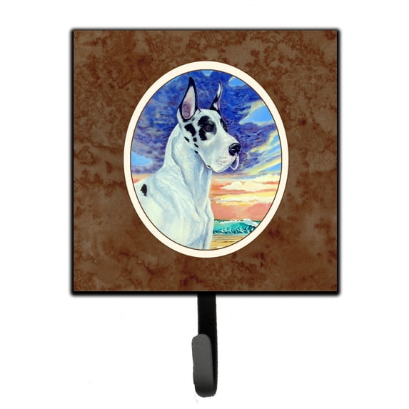 Carolines Treasures 7098SH4 Harelquin Great Dane Leash or Key Holder 7Hx4.25W multicolor