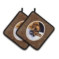 thumbnail image 1 of Carolines Treasures 7099PTHD Natural Eared Fawn Great Dane Momma and Puppy Pair of Pot Holders  7.5HX7.5W multicolor, 1 of 3