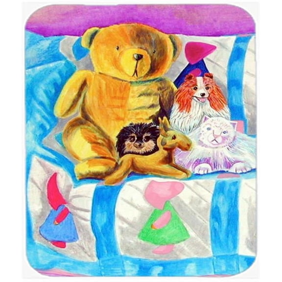 Carolines Treasures 7102MP 9.5 x 8 in. Party Poms on the Couch Pomeranian Mouse Pad- Hot Pad or Trivet