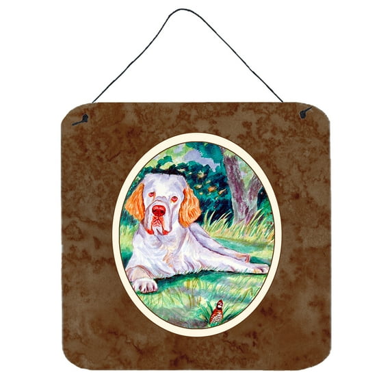 Carolines Treasures 7113DS66 Clumber Spaniel Wall or Door Hanging Prints 6x6 multicolor