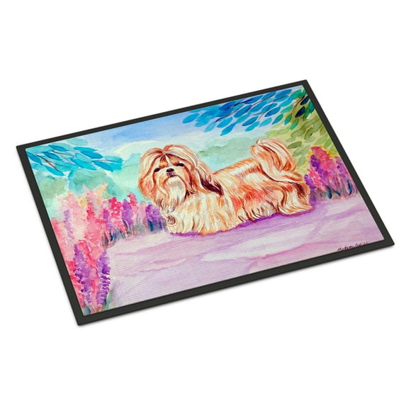 Carolines Treasures 7136JMAT Shih Tzu Doormat 24x36 36"L x 24"W multicolor