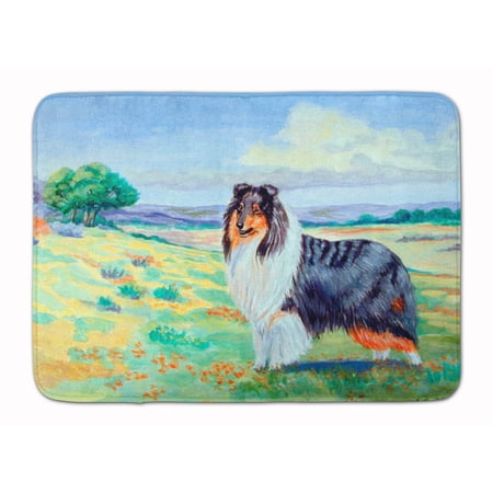 Carolines Treasures 7140RUG Collie Machine Washable Memory Foam Mat 19 X 27" multicolor