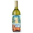 thumbnail image 1 of Carolines Treasures 7148LITERK Golden Retriever and puppy at the fence Wine Bottle Hugger Wine Bottle multicolor, 1 of 1