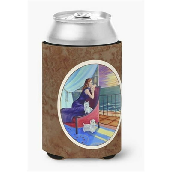 Carolines Treasures 7167CC Lady with Her Westie Can or Bottle Hugger