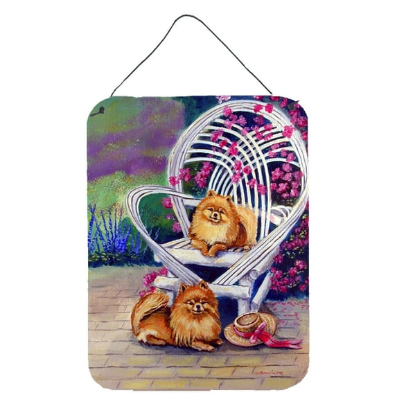 Carolines Treasures 7176DS1216 Red Pomeranians Wall or Door Hanging Prints 12x16 multicolor