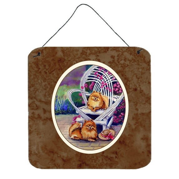 Carolines Treasures 7176DS66 Red Pomeranians Wall or Door Hanging Prints 6x6 multicolor