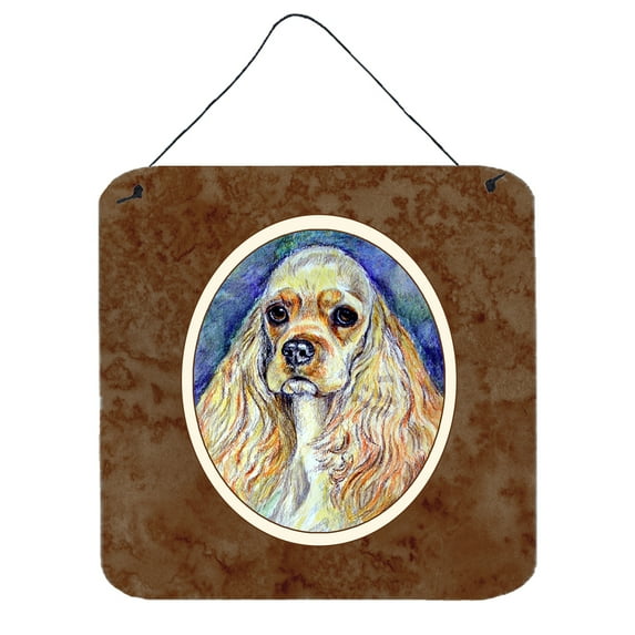 Carolines Treasures 7178DS66 Buff Cocker Spaniel Wall or Door Hanging Prints 6x6 multicolor