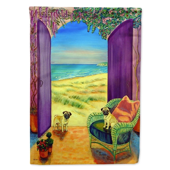Pug Flag Canvas House Size