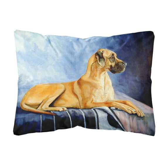 Carolines Treasures 7204PW1216 Natural Fawn Great Dane Canvas Fabric Decorative Pillow, 12H x16W, multicolor