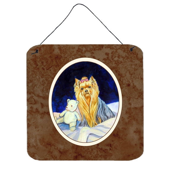 Carolines Treasures 7221DS66 Yorkie Wall or Door Hanging Prints 6x6 multicolor