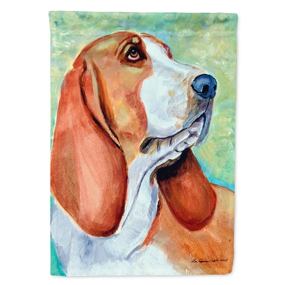 Carolines Treasures 7227-FLAG-PARENT Basset Hound Flag  multicolor