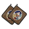 thumbnail image 1 of Santa Claus with Great Dane Pair of Pot Holders, 1 of 3