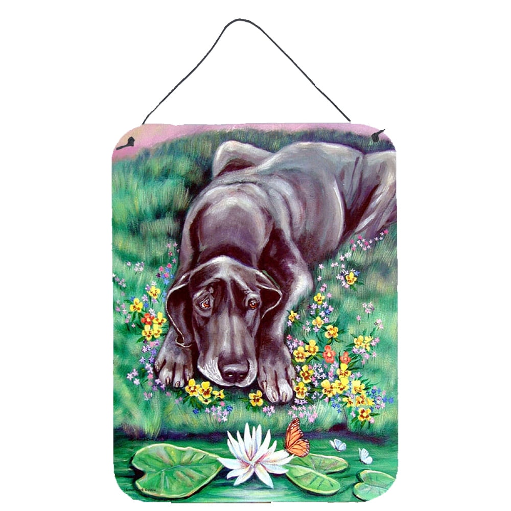 Carolines Treasures 7235DS1216 Blue Great Dane Wall or Door Hanging Prints 12x16 multicolor