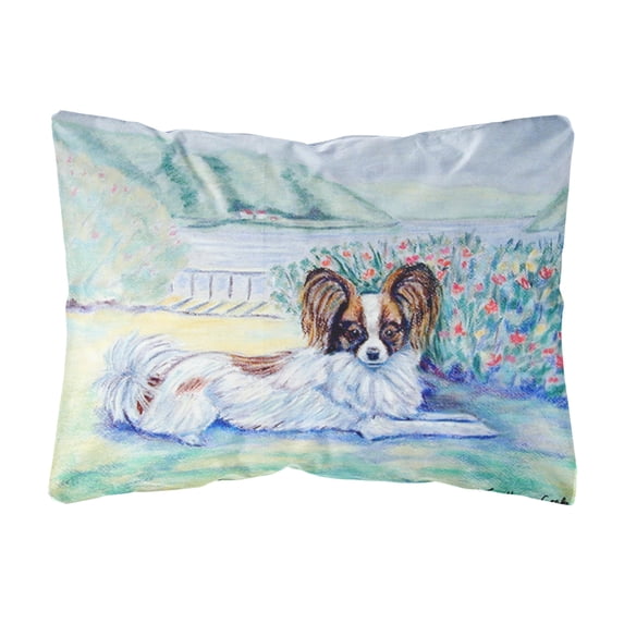 Carolines Treasures 7244PW1216 Papillon Canvas Fabric Decorative Pillow, 12H x16W, multicolor