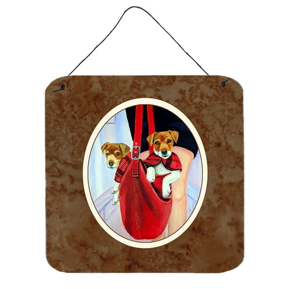 Carolines Treasures 7251DS66 Jack Russell Terrier Wall or Door Hanging Prints 6x6 multicolor