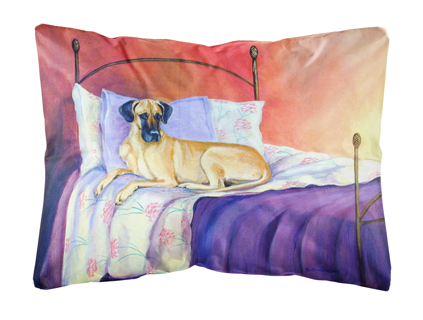 Carolines Treasures 7256PW1216 Great Dane Decorative Canvas Fabric Pillow, 12H x16W, multicolor