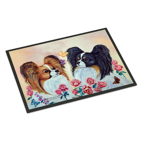 Carolines Treasures 7272MAT Papillon Doormat 18x27 27"L x 18"W multicolor