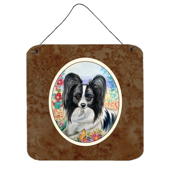 Carolines Treasures 7273DS66 Papillon Wall or Door Hanging Prints 6x6 multicolor