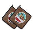 thumbnail image 1 of Carolines Treasures 7282PTHD Great Dane with Mona Lisa Pair of Pot Holders , 7.5HX7.5W, multicolor, 1 of 3