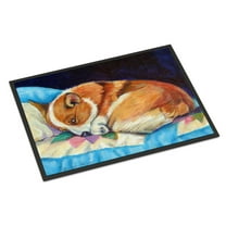 Carolines Treasures 7291JMAT Corgi Doormat 24x36 36"L x 24"W multicolor
