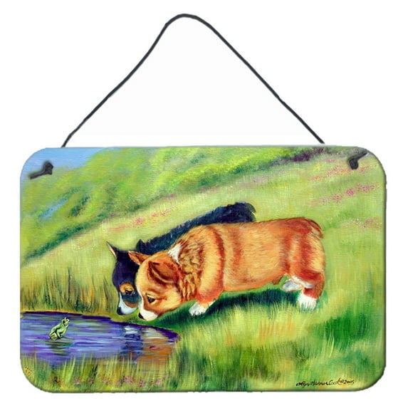Carolines Treasures 7292DS812 Corgi Wall or Door Hanging Prints 8x12 multicolor