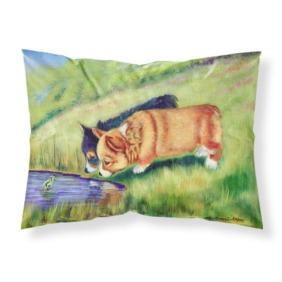 Carolines Treasures 7292PILLOWCASE Corgi Fabric Standard Pillowcase Standard multicolor