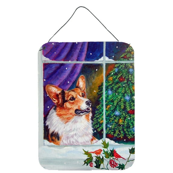 Carolines Treasures 7305DS1216 Corgi Christmas Window Wall or Door Hanging Prints 12x16 multicolor