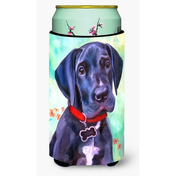 Carolines Treasures 7312TBC Great Dane Natural Ears Black Pup Tall Boy Hugger Tall Boy multicolor