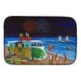 thumbnail image 1 of Carolines Treasures 7317DDM Corgi Beach Party Volkswagon Bus Fireworks Dish Drying Mat 14 x 21" multicolor, 1 of 2