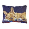 thumbnail image 1 of Carolines Treasures 7320PW1216 Corgi Blue Lonesome Canvas Fabric Decorative Pillow 12H x16W multicolor, 1 of 3