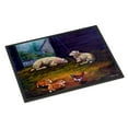 thumbnail image 1 of Carolines Treasures 7322MAT Corgi Chaos in the barn with sheep Doormat 18x27 27"L x 18"W multicolor, 1 of 4