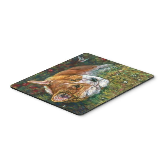 Carolines Treasures 7326MP Corgi Pastel Hummingbird Mouse Pad Hot Pad or Trivet Large multicolor