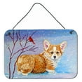 thumbnail image 1 of Carolines Treasures 7327DS812 Corgi Pup Snow Cardinal Wall or Door Hanging Prints 8x12 multicolor, 1 of 1