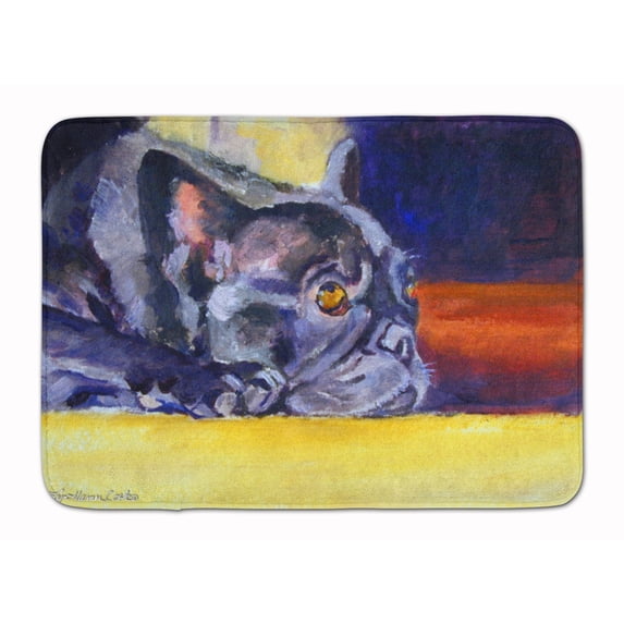 Carolines Treasures 7331RUG Black French Bulldog Sunny Machine Washable Memory Foam Mat 19 X 27" multicolor