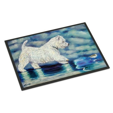 Carolines Treasures 7334MAT Misty Westie Doormat 18x27 27"L x 18"W multicolor