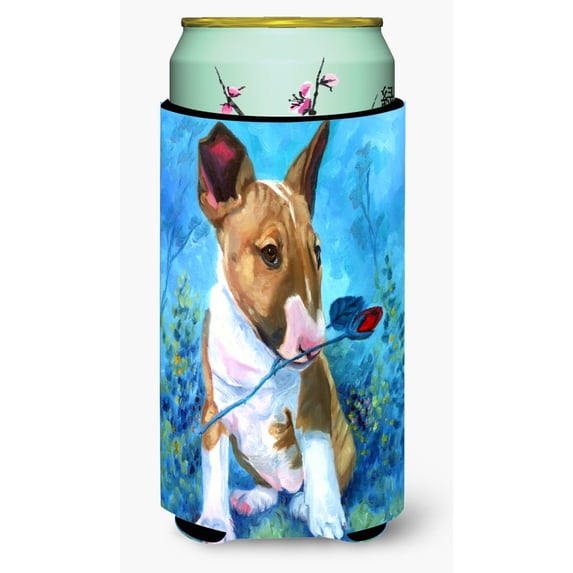 Carolines Treasures 7339TBC Bull Terrier Rose for Mom Tall Boy Hugger Tall Boy multicolor