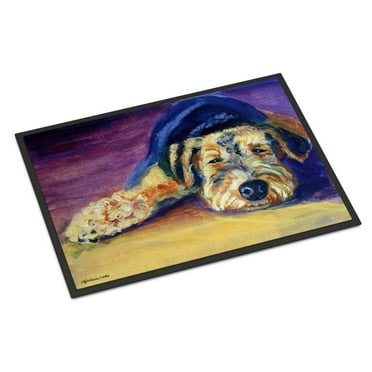 Carolines Treasures 7344MAT Snoozer Airedale Terrier Doormat 18x27 27"L x 18"W multicolor