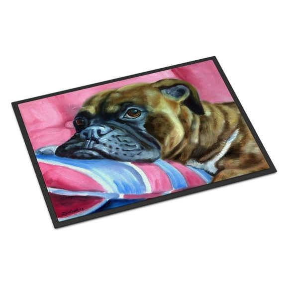 Carolines Treasures 7347JMAT Fawn Boxer Doormat 24x36 36"L x 24"W multicolor