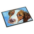 thumbnail image 1 of Carolines Treasures 7348MAT Snow Baby Brittany Spaniel Doormat 18x27 27"L x 18"W multicolor, 1 of 4